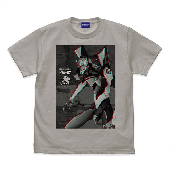 EVANGELION エヴァ2号機 エフェクトビジュアルTシャツ/LIGHT GRAY-M[コスパ]