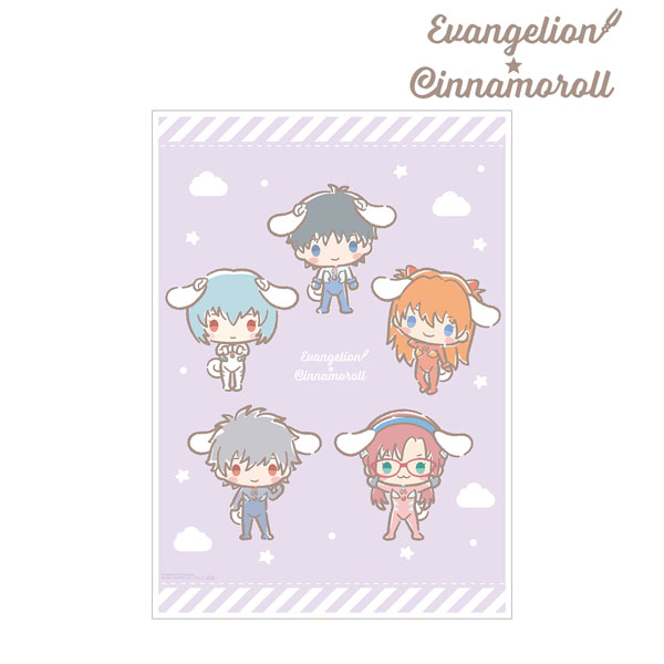 エヴァンゲリオン×シナモロール 集合 ver.B A3マット加工ポスター