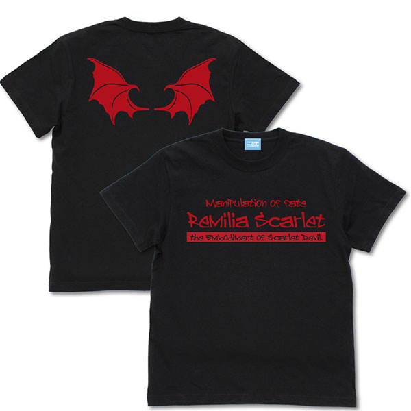 東方Project レミリア・スカーレット Tシャツ/BLACK-S（再販）[コスパ]《発売済・在庫品》