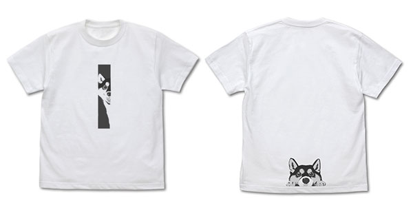 世界の終わりに柴犬と 石原雄先生デザイン ハルさんチラリ Tシャツ 黒柴ver./WHITE-M[コスパ]