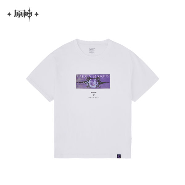 原神 キャライメージアパレルシリーズ Tシャツ 雷電将軍 スタイルVer. ホワイト XXXL[miHoYo]《在庫切れ》