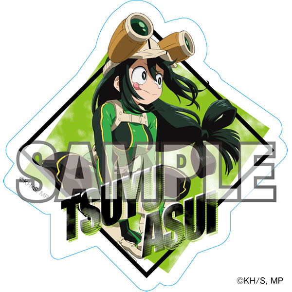 ヒロアカ 蛙吹梅雨 アテンションステッカー ヒロアカ 蛙吹梅雨 アテンションステッカー ヒロアカ 蛙吹梅雨