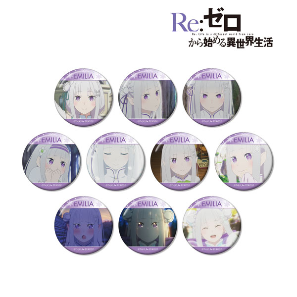 Re:ゼロから始める異世界生活 エミリア 缶バッジ Re:ゼロから始める異世界生活 アート缶バッジ＿エミリア/遊園地