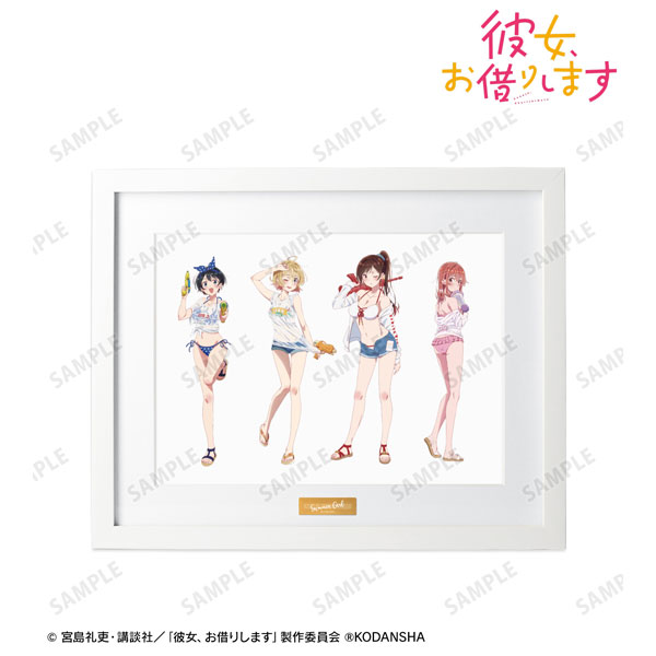 TVアニメ 彼女、お借りします 集合 ビーチデート キャラファイン 複製原画 TVアニメ 彼女、お借りします 集合 ビーチデート キャラファイン
