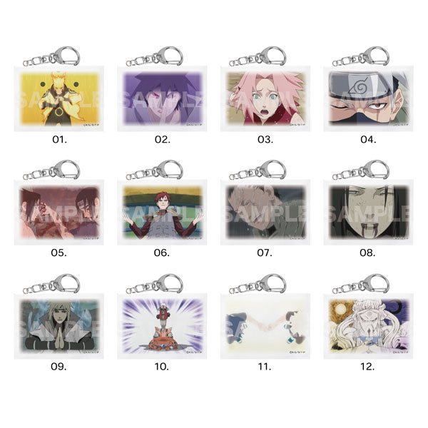 NARUTO-ナルト-疾風伝 ミニチュアキャンバスキーホルダー /01 第1弾 12個入りBOX[CS.FRONT]《在庫切れ》