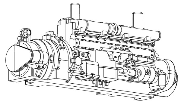 TW-DC004 縦型エンジン(黒)[トラムウェイ]《発売済・在庫品》