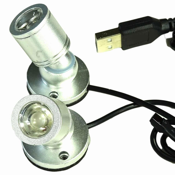 LED小型スポットライト(USB) マメスポ2灯 電球色[S.Trading]《０９月予約》
