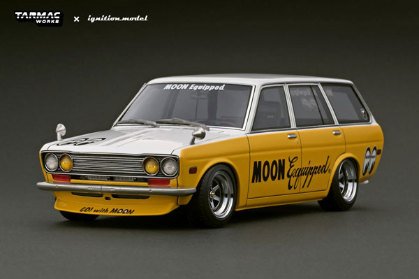 1/18 Datsun Bluebird (510) Wagon Yellow / White[イグニッションモデル/Tarmac Works]《在庫切れ》