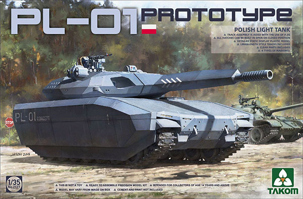 1/35 ポーランド軍 PL-01 試作軽戦車 「ステルスタンク」 プラモデル（再販）[TAKOM]《０９月予約》