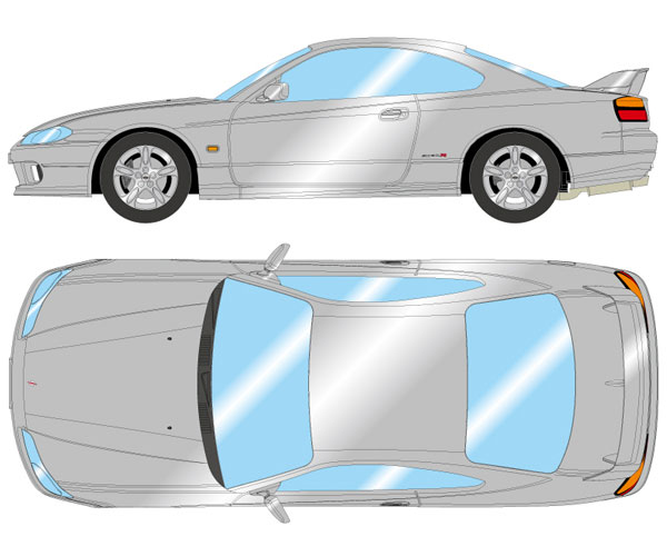 1/43 日産 シルビア (S15) Spec R Aero 1999 スパークリングシルバー ...