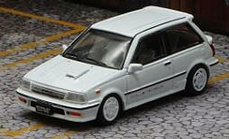 1/64 トヨタ スターレット ターボ S 1988 EP71 ホワイト RHD（再販）[BM CREATIONS]《０８月仮予約》