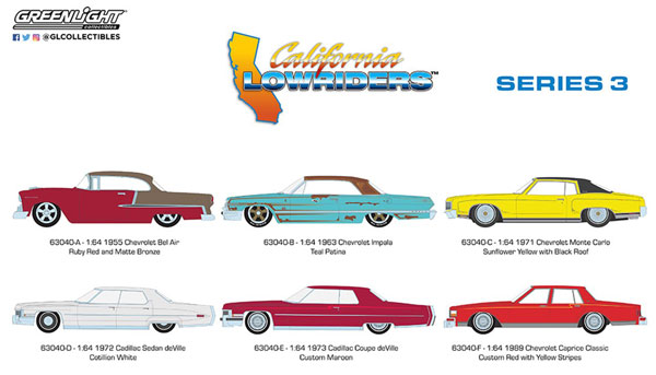 1/64 California Lowriders Series 3 6種セット[グリーンライト]《在庫
