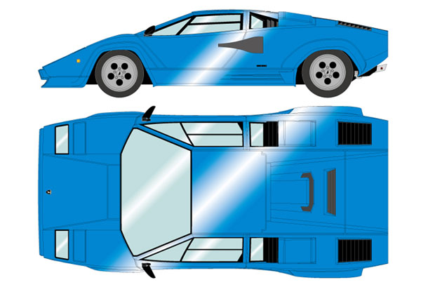 1/43 ランボルギーニ カウンタック LP5000 QV 1988 メタリックブルー
