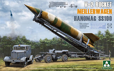 1/35 WWII ドイツ V2ロケット+ロケット運搬/発射台兼用車「メイラーワーゲン」 + ハノマーグ SS100トラクター（再販）[TAKOM]《在庫切れ》