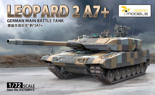 1/72 レオパルト2A7+ 主力戦車 w/金属砲身＆金属製ワイヤーロープ プラモデル[ヴェスピッドモデル]《在庫切れ》