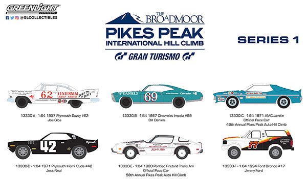1/64 Pikes Peak International Hill Climb Series 1 6種セット[グリーンライト]《０６月仮予約》