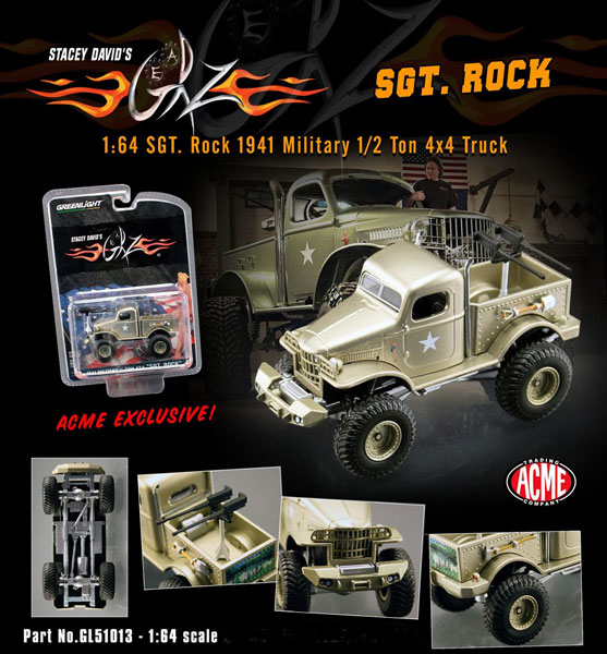 1/64 Stacey David’s Gearz - Sgt. Rock - 1941 Military 1/2 Ton 4x4 Truck - ACME Exclusive[ACME]《０３月仮予約》