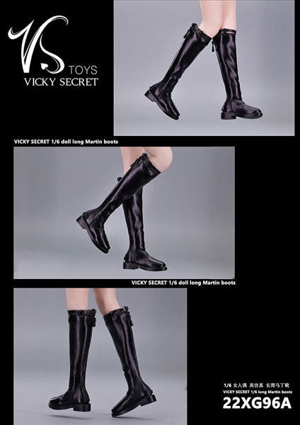 1/6 女性用ジッパーブーツA(BLACK) (ドール用)[VSトイズ]《在庫切れ》