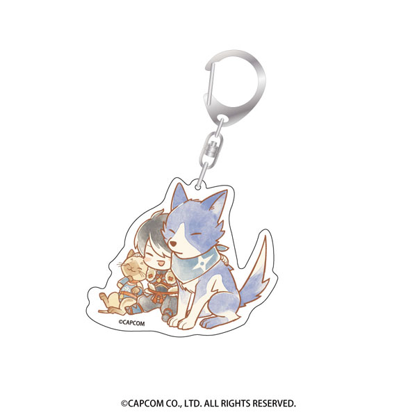 モンスターハンターライズ オトモガルク キーホルダー カプコンカフェ