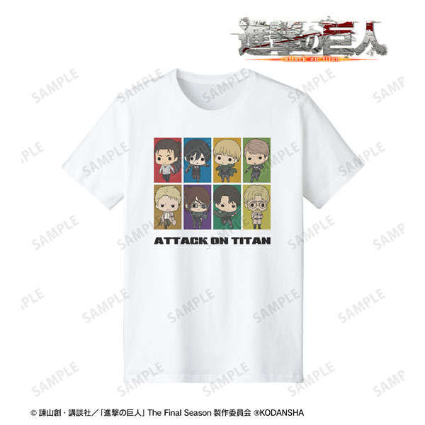 進撃の巨人 集合 TINY Tシャツ レディース S[アルマビアンカ]《在庫切れ》