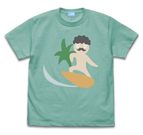私に天使が舞い降りた！プレシャス・フレンズ サーフィンひげろー Tシャツ/MINT GREEN-L（再販）[コスパ]《在庫切れ》