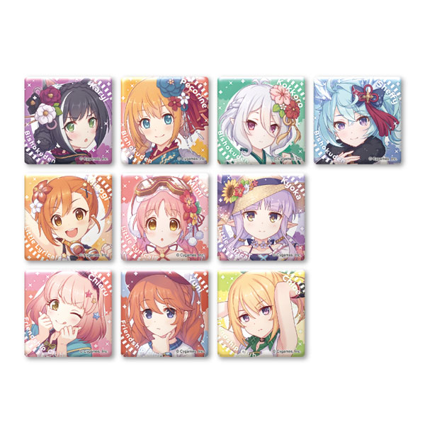 プリンセスコネクト！Re：Dive スクエア缶バッジコレクション 10個入りBOX[ジーベック]《在庫切れ》