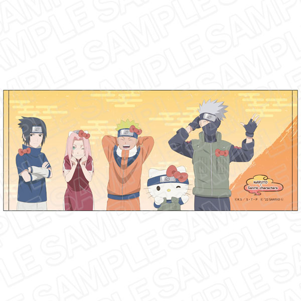 【NARUTO】サンリオ 七班 NARUTO×サンリオキャラクターズ フェイスタオル 第七班×ハロー