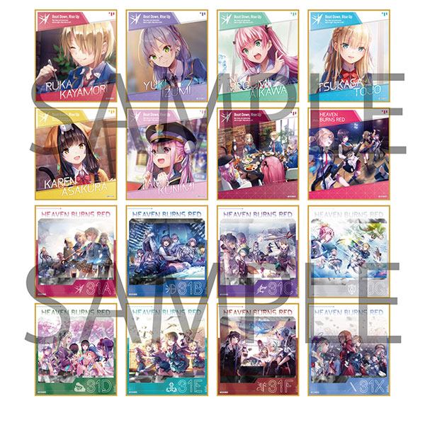 シモンズグランドセール ヘブンバーンズレッド 16個入りBOX ビジュアル色紙コレクション アニメ・萌えグッズ