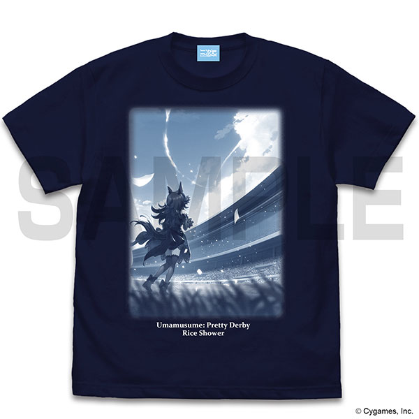 ウマ娘 プリティーダービー ライスシャワー/『幸せ』が舞う時 Tシャツ/NAVY-L[コスパ]