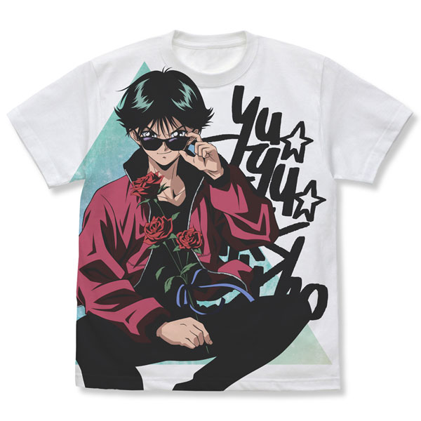 幽☆遊☆白書 描き下ろし 浦飯幽助 フルグラフィックTシャツ 花束Ver./WHITE-L（再販）[コスパ]《０９月予約》