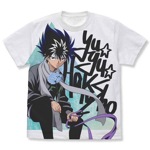 幽☆遊☆白書 描き下ろし 飛影 フルグラフィックTシャツ 花束Ver./WHITE-XL（再販）[コスパ]《０９月予約》