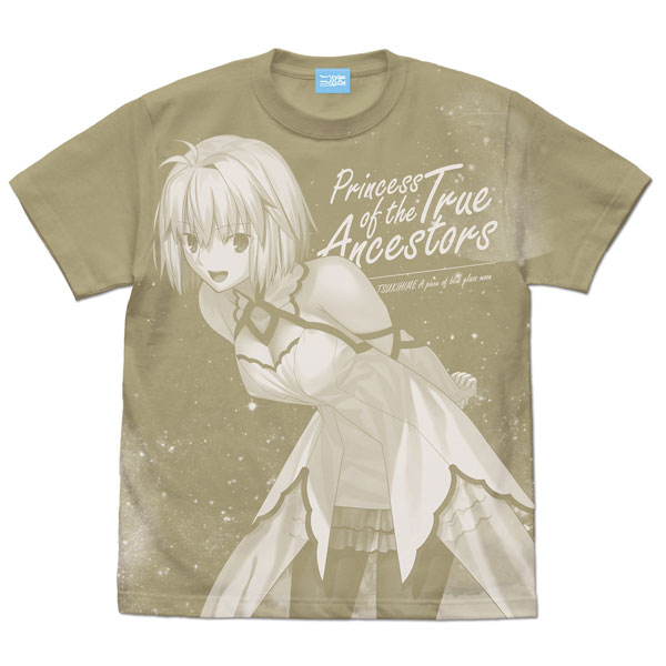 月姫 -A piece of blue glass moon- アルクェイド 耐熱ドレスVer. オールプリントTシャツ/SAND KHAKI-S[コスパ]