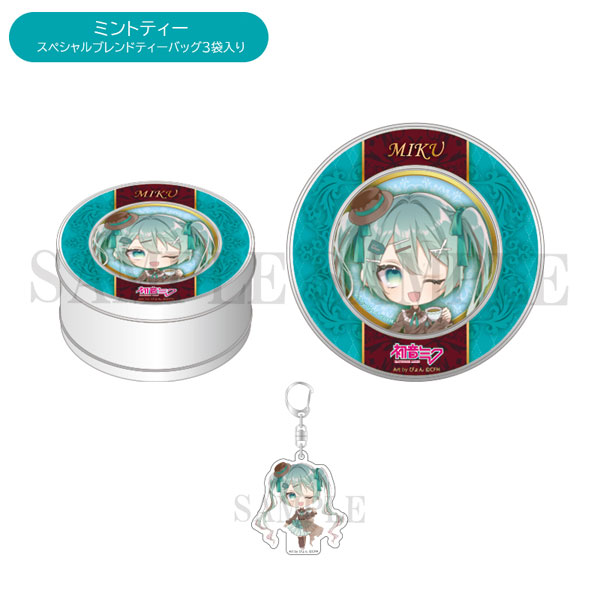 初音ミク マグネット缶ケース アクリルキーホルダー 初音ミク 紅茶入りマグネット缶ケース(アクリルキーホルダー付き