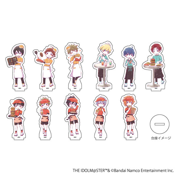 アクリルぷちスタンド「アイドルマスター SideM」12/バーガーショップver. トレーディング(グラフアートイラスト) BOX[A3]《発売済・在庫品》