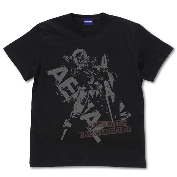 機動戦士ガンダム 水星の魔女 ガンダム・エアリアル Tシャツ/BLACK-M（再販）[コスパ]《０３月予約》