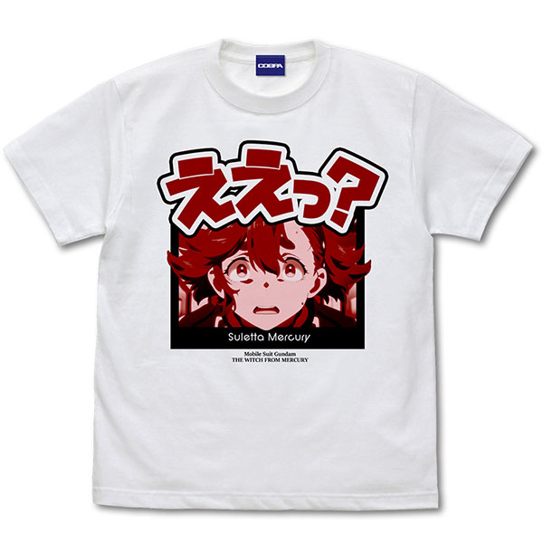 機動戦士ガンダム 水星の魔女 スレッタ ええっ？ Tシャツ/WHITE-L（再販）[コスパ]《０８月予約》