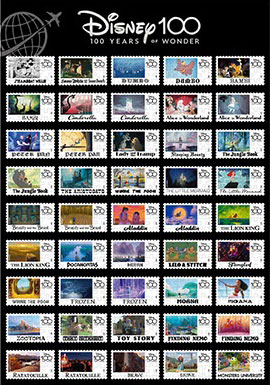 ジグソーパズル Disney100：World Stamps 1000ピース (D-1000-012)[テンヨー]《在庫切れ》