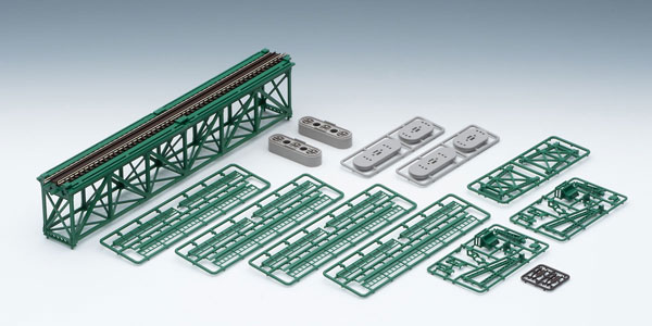 3267 上路式単線トラス鉄橋S280(F)(深緑)(PC橋脚・2本付)[TOMIX]《発売済・在庫品》