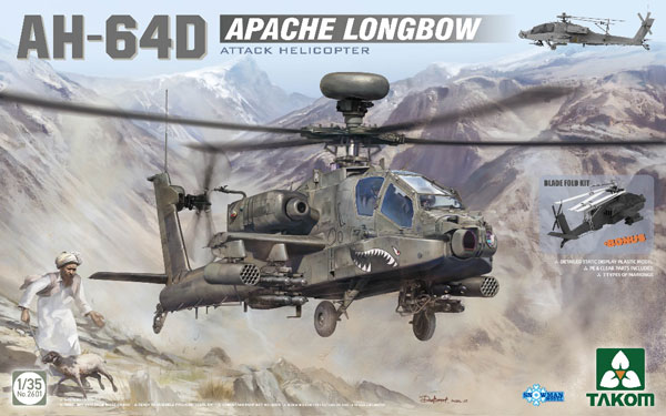 1/35 AH-64D アパッチ・ロングボウ 攻撃ヘリコプター プラモデル[TAKOM
