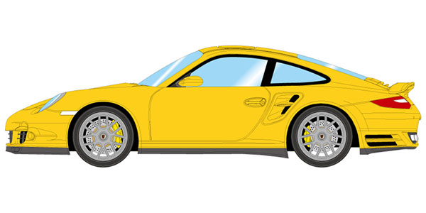 1/43 ポルシェ 911 (997.2) ターボ S 2011 スピードイエロー[メイクアップ]【送料無料】《０３月予約》