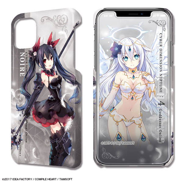 四女神オンライン CYBER DIMENSION NEPTUNE デザジャケット iPhone 12/12 Pro ケース＆保護シート 02ノワール[ライセンスエージェント]《在庫切れ》