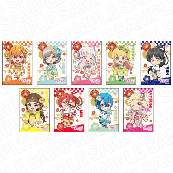 ラブライブ！スーパースター！！ スクエアカンバッジ 振袖 デフォルメ ver 9個入りセット[コンテンツシード]《在庫切れ》