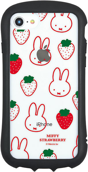 ミッフィー MIFFY STRAWBERRY iPhone SE(第3世代/第2世代)/8/7/6s/6対応 ハイブリッドクリアケース  総柄[グルマンディーズ]《在庫切れ》