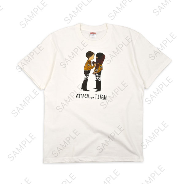 進撃の巨人 イラストレーター青井わにコラボ ビッグTシャツ(エレンとミカサ)[マークウッド]《在庫切れ》