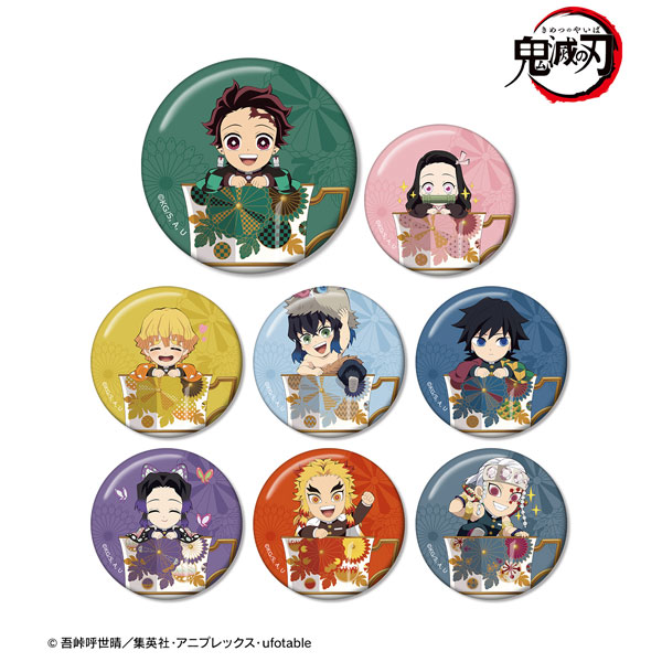 アニメ「鬼滅の刃」 トレーディング みにきゃら ティーカップver. 缶バッジ 8個入りBOX[アルマビアンカ]《在庫切れ》