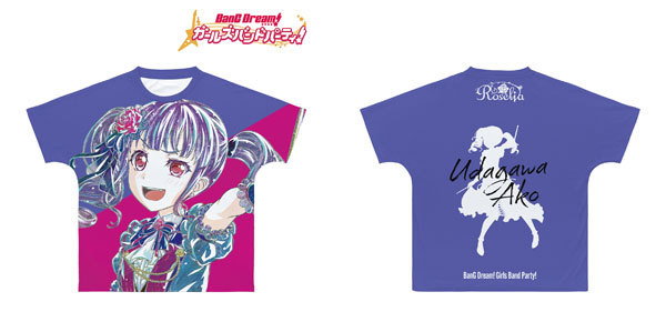 BanG Dream！ ガールズバンドパーティ！ 宇田川あこ Ani-Art 第4弾 フルグラフィックTシャツ ユニセックス XXL[アルマビアンカ]《在庫切れ》