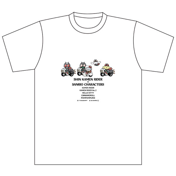 シン仮面ライダー×サンリオキャラクターズ Tシャツ Lサイズ[ティー・シー・ピー]《在庫切れ》