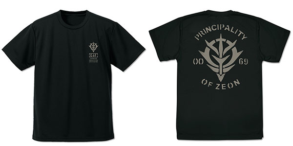 機動戦士ガンダム ジオン公国軍 ドライTシャツ/BLACK-S[コスパ]