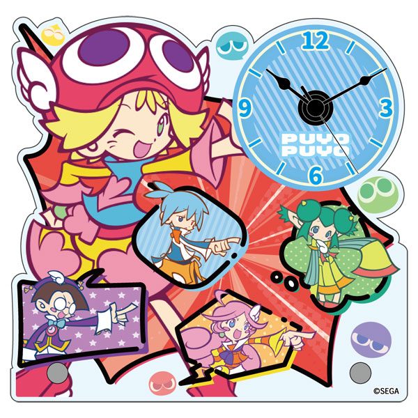 ぷよぷよ テーブルクロック プリンプタウンの魔導学校シリーズ[みど