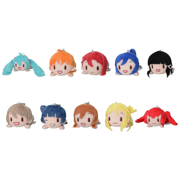 ラブライブ！サンシャイン！！×初音ミク ふわぷち 寝そべり ぬいぐるみ(ぷち) 10個入りBOX[セガ]《在庫切れ》